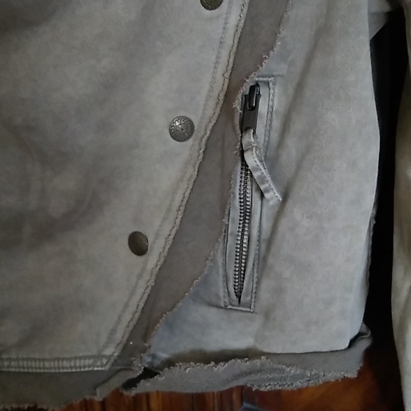 Free People Collapsing Snap Front Cotton Jacket Md - Picture 2 of 10